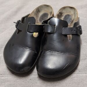 Birkenstock Boston Black Leather